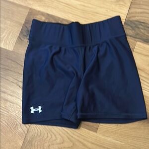Under Armour Blue Athletic Shorts with Compression Fit